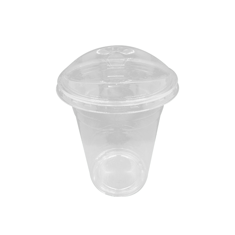 CCF 12-24OZ(D98MM) PET Plastic Strawless Dome Lid For PET Plastic Cup -  1000 Pieces/Case