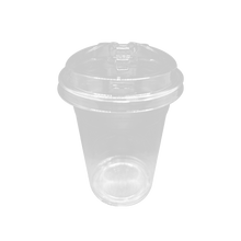 Load image into Gallery viewer, CCF 12-24OZ(D98MM) PET Plastic Strawless Lock-Back Dome Lid For PET Plastic Cup - 1000 Pieces/Case