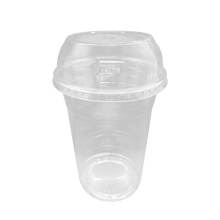 Load image into Gallery viewer, CCF 12-24OZ(D98MM) PET Plastic Wide 2" Hole Dome Lid For PET Plastic Cup - 1000 Pieces/Case