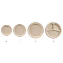 Load image into Gallery viewer, CCF Single Compartment Bagasse Molded Fiber Plate 6" - 1000 Pieces/Case