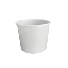 Load image into Gallery viewer, CCF 10OZ Economic Ice Cream Paper Container + Non-Vented Lid Combo - White 500 Sets/Case