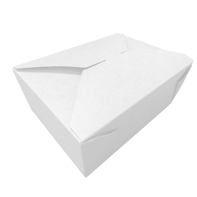 CCF 110OZ Paper Fold Meal Box - White 160 Pieces/Case
