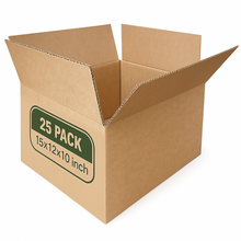 Load image into Gallery viewer, 15 x 12 x 10" Corrugated Shipping Box - 25/Bundle