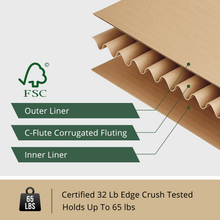 Load image into Gallery viewer, 24 x 18 x 12" Corrugated Shipping Box - 25/Bundle