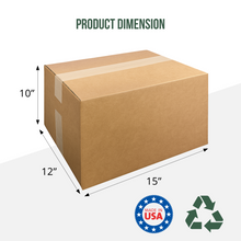 Load image into Gallery viewer, 15 x 12 x 10" Corrugated Shipping Box - 25/Bundle