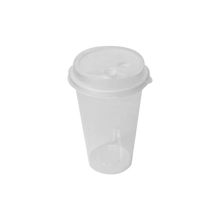 Load image into Gallery viewer, CCF 16-32OZ(D90MM) Premium PP Lid/Attached Stopper For PP Injection Cup - Clear 1000 Pieces/Case