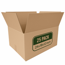 Load image into Gallery viewer, 24 x 18 x 12" Corrugated Shipping Box - 25/Bundle