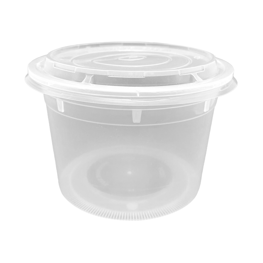 CCF 48OZ(D175MM) Premium PP Injection Plastic Soup Bowl with Lid - 120 Sets/Cases (Microwavable)