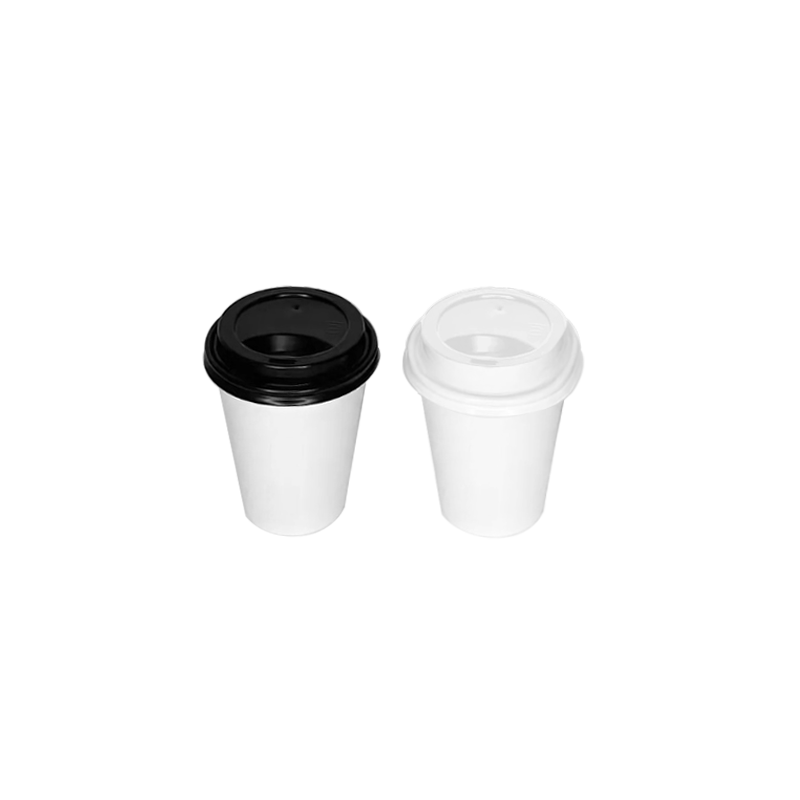 CCF 8OZ(D80MM) PP Plastic Sipper Lid For Paper Coffee Cup