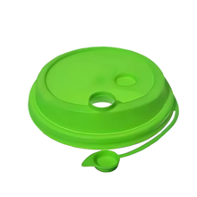 Load image into Gallery viewer, CCF 16-32OZ(D90MM) Premium PP Lid/Attached Stopper For PP Injection Cup - Neon Green 1000 Pieces/Case