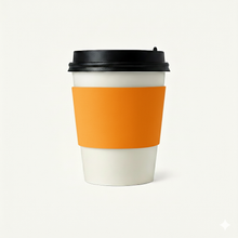 Load image into Gallery viewer, CCF Eco Friendly Disposable Corrugated Orange Sleeve For Drink Cup - 1000 Pieces/Case