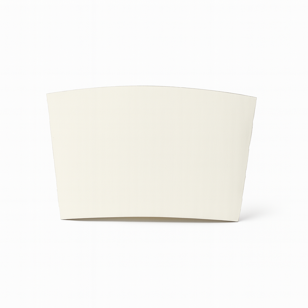 CCF Eco Friendly Disposable Corrugated White Sleeve For Drink Cup