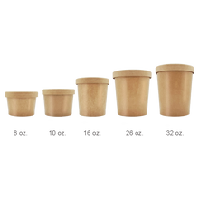 Load image into Gallery viewer, CCF 32OZ(D115MM) Soup Paper Container - Kraft 500 Pieces/Case