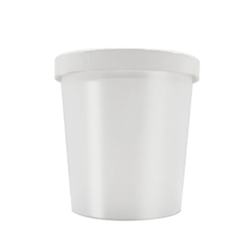 CCF 26OZ Ice Cream Paper Container - White 500 Pieces/Case