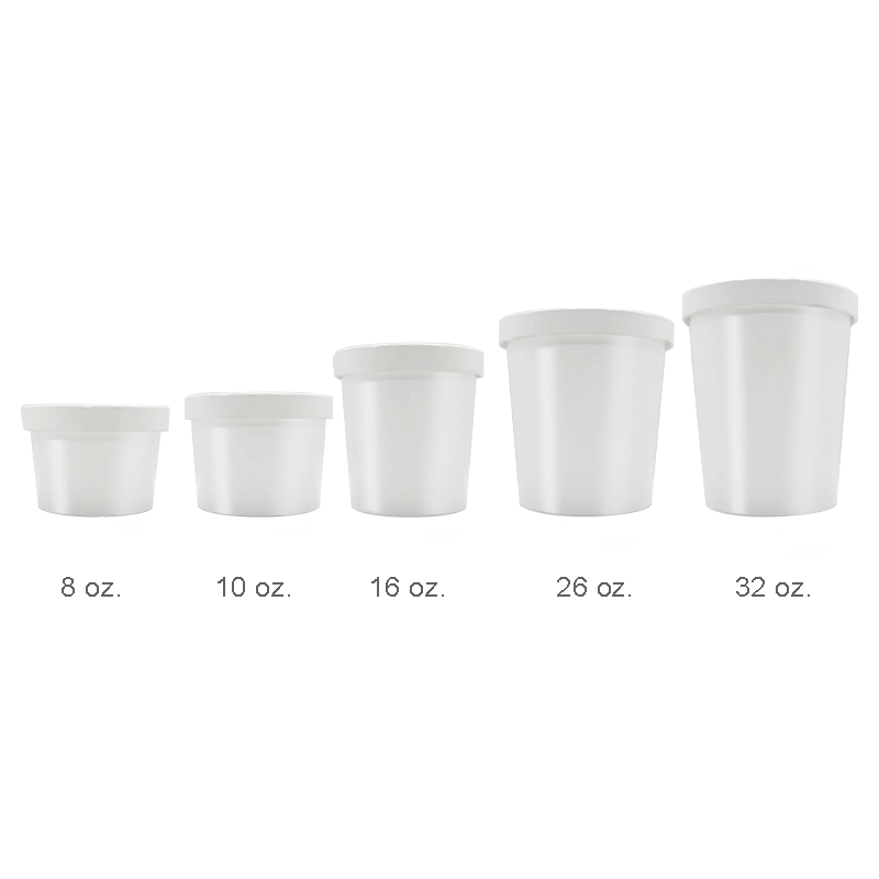 CCF 16OZ(D96MM) Soup Paper Container - White 500 Pieces/Case – Custom ...