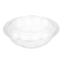 Load image into Gallery viewer, CCF 64OZ PET Plastic Rose Salad Bowl & Lids - 100 Sets/Case