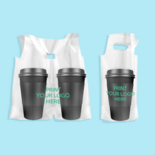 Load image into Gallery viewer, CCF Single drink cup carrier plastic bag -1000 pieces/case (made in USA)