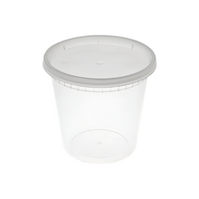 Load image into Gallery viewer, CCF 24OZ(D116MM) Premium PP Injection Plastic Deli Container - 240 Sets/Cases (Microwavable)