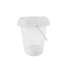 Load image into Gallery viewer, CCF 32OZ(1000ml) Premium PP Injection Drink Bucket With Lid + Handle - Clear 200 Sets/Case
