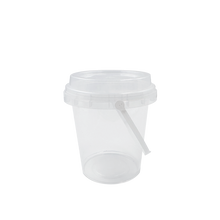 Load image into Gallery viewer, CCF 22/24OZ(650ml/700ml) Premium PP Injection Drink Bucket With Lid + Handle - Clear 300 Sets/Case