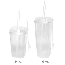 Load image into Gallery viewer, CCF 32OZ (950/975ml) Premium PP Injection Plastic Square Cup - Clear 240 sets/Case