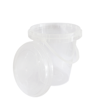 Load image into Gallery viewer, CCF 32OZ(1000ml) Premium PP Injection Drink Bucket With Lid + Handle - Clear 200 Sets/Case