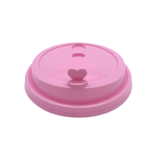 Load image into Gallery viewer, CCF 16-32OZ(D90MM) Premium PP Lid/Heart Stopper For PP Injection Cup - Pink 1000 Pieces/Case