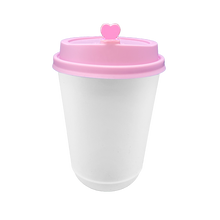 Load image into Gallery viewer, CCF 16-32OZ(D90MM) Premium PP Lid/Heart Stopper For PP Injection Cup - Pink 1000 Pieces/Case