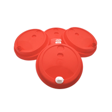 Load image into Gallery viewer, CCF 16-32OZ(D90MM) Premium PP Lid/Heart Stopper For PP Injection Cup - Red 1000 Pieces/Case