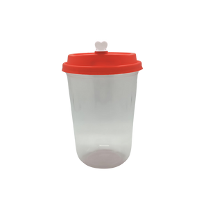 CCF 16-32OZ(D90MM) Premium PP Lid/Heart Stopper For PP Injection Cup - Red 1000 Pieces/Case