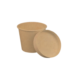 CCF 10OZ Ice Cream Paper Container - Kraft 500 Pieces/Case