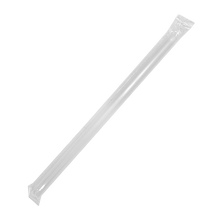 Load image into Gallery viewer, CCF Individually Wrapped PP Plastic Jumbo Drink Straws - Clear L11" 12MM Boba Straw - 2000 pieces/case