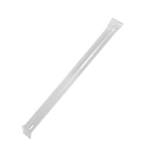 Load image into Gallery viewer, CCF Individually Wrapped PP Plastic Jumbo Drink Straws - Clear L9" 12MM Boba Straw - 2000 pieces/case