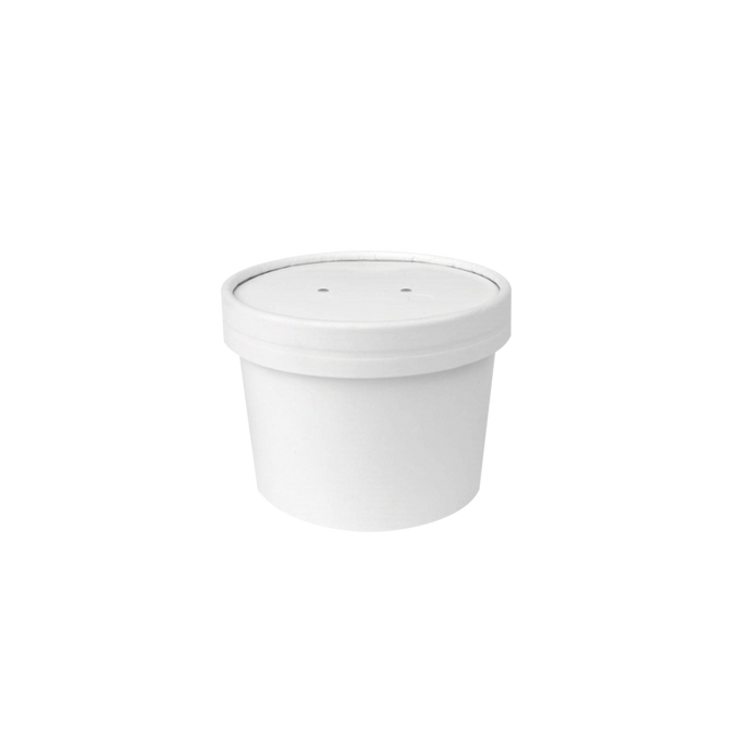 CCF 10OZ(D96MM) Soup Paper Container - White 500 Pieces/Case