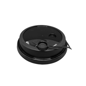 CCF 16-32OZ(D90MM) Premium PP Lid/Attached Stopper For PP Injection Cup - Black 1000 Pieces/Case