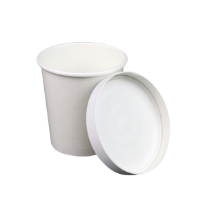 CCF 16OZ Ice Cream Paper Container - White 500 Pieces/Case