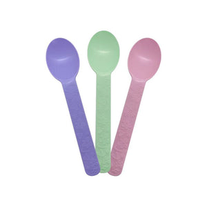 CCF Premium PP bio-base plastic wide handle dessert spoon- green 1000 Pieces/Case