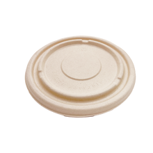Load image into Gallery viewer, 32OZ(D215MM) 100% COMPOSTABLE Bagasse Molded Fiber Round Container Lid - 400 Pieces/Case