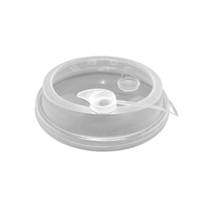 CCF 16-32OZ(D90MM) Premium PP Lid/Attached Stopper For PP Injection Cup - Clear 1000 Pieces/Case