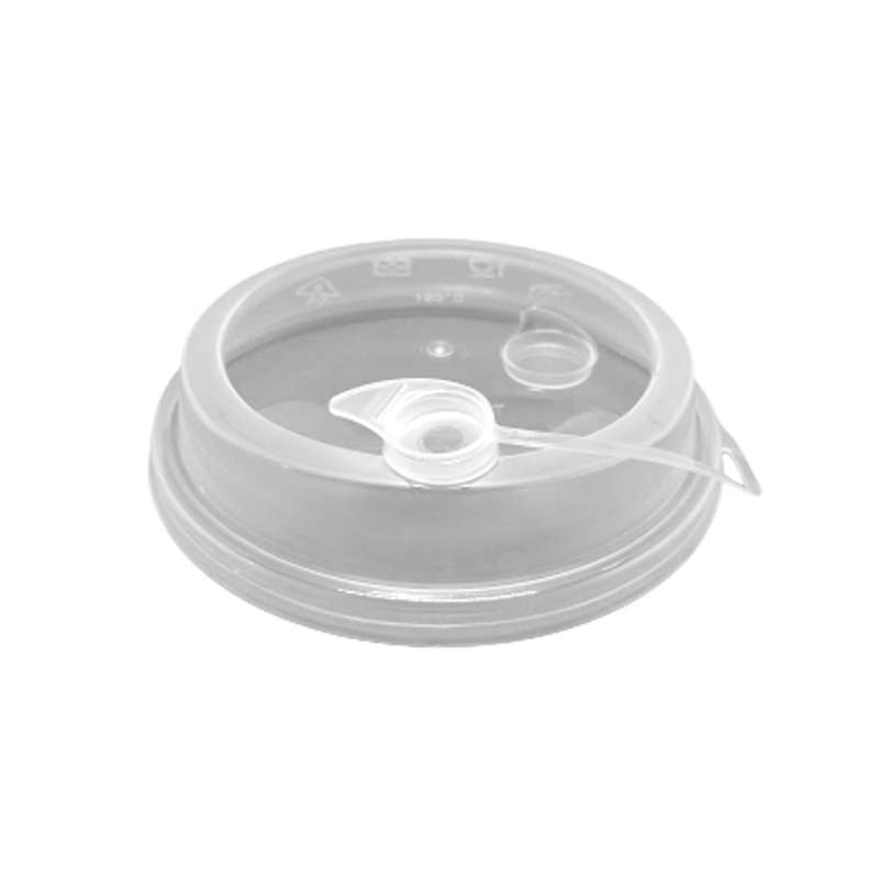 CCF 16-32OZ(D90MM) Premium PP Lid/Attached Stopper For PP Injection Cup - Clear 1000 Pieces/Case