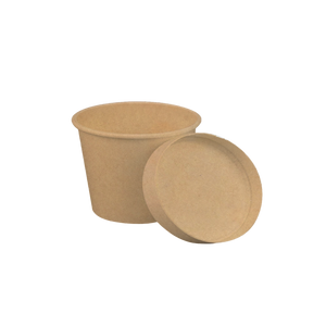 CCF 8OZ Ice Cream Paper Container - Kraft 500 Pieces/Case