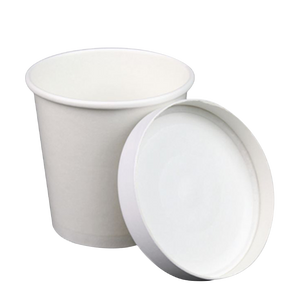 CCF 32OZ Ice Cream Paper Container - White 500 Pieces/Case