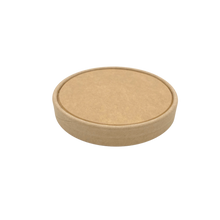Load image into Gallery viewer, CCF 96MM Non-Vented KRAFT Paper Lid for 8/10/16oz Ice Cream Pint Cup - 500 Pieces/Case