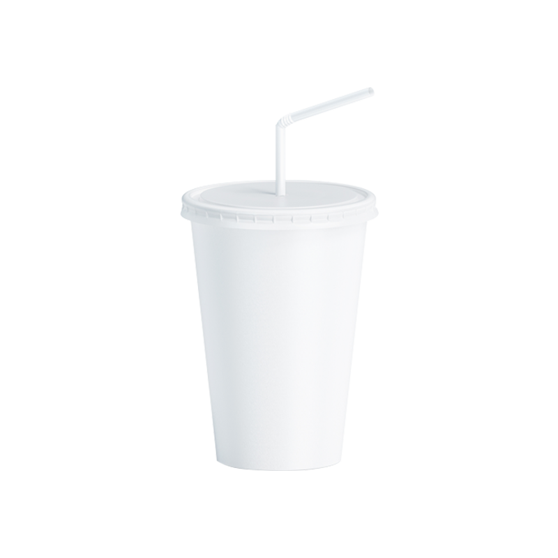 CCF 16OZ(D90MM) Paper Soda Cup - White 1000 Pieces/Case