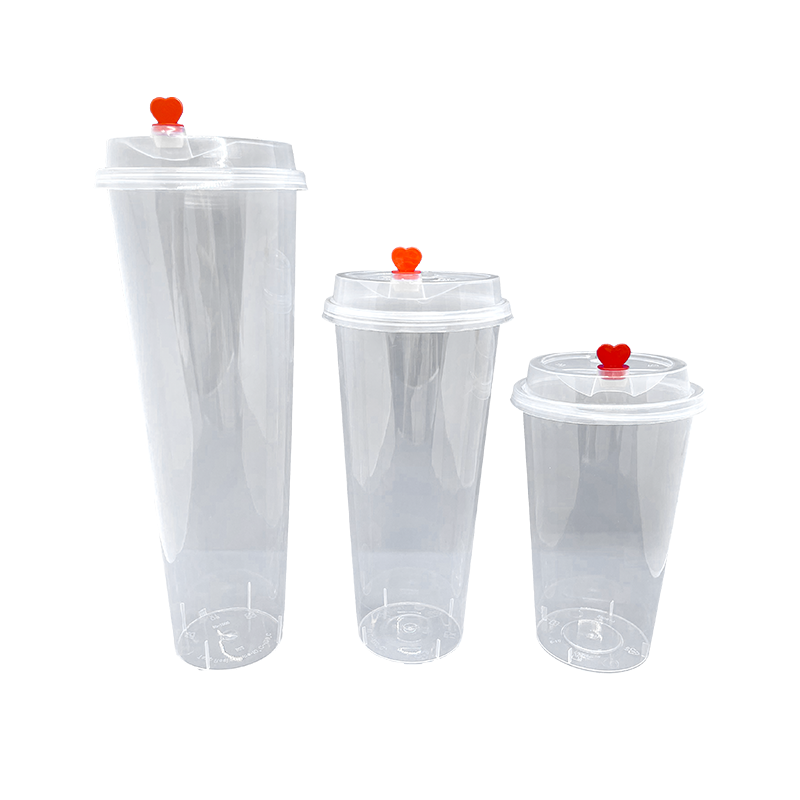 Lemonade Cups & Lids  32 oz. Plastic Cup with lid and straw