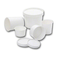 Load image into Gallery viewer, CCF 115MM Vented White Paper Lid for 26/32oz Soup Pint Cup  - 500 Pieces/Case