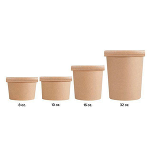 [Pre-Order] CCF 16OZ Ice Cream Paper Container - Kraft 500 Pieces/Case
