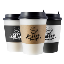 Load image into Gallery viewer, Custom Print Eco Friendly Disposable Corrugated Drink Cup Sleeves