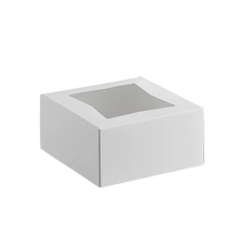 Load image into Gallery viewer, CCF 6" x 6" x 3" Auto-Popup Window Bakery Box - White - 200 Pieces/Case