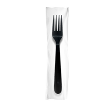 Load image into Gallery viewer, CCF Individually Wrapped Heavy Weight PP Plastic Fork - Black 1000 Pieces/Case
